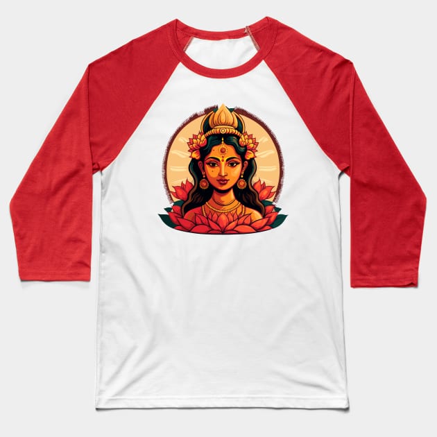 Divine lady goddess artistic graphic stylized sacred feminine Baseball T-Shirt by CameltStudio